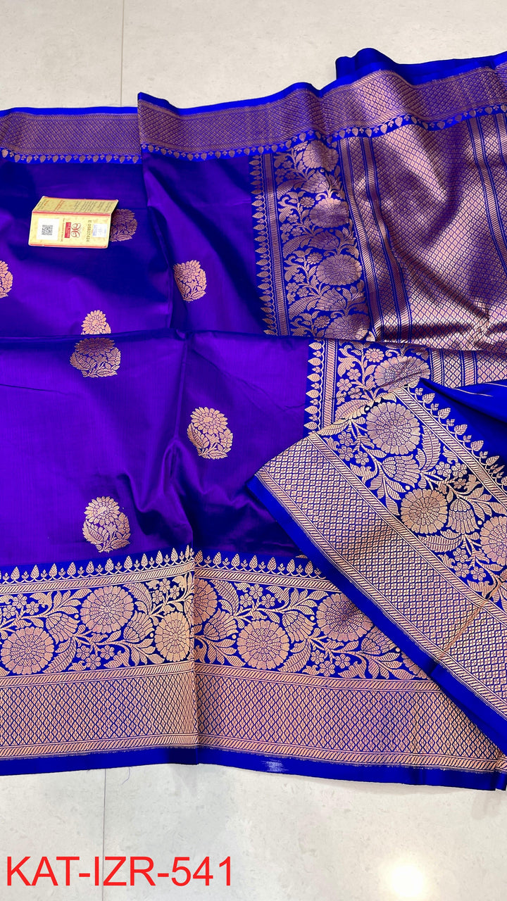Pure Katan Silk Saree With Antique Zari Work Saree.