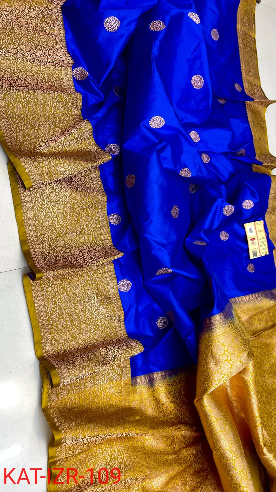 Pure Katan silk Saree with Antique Zari Work Saree.