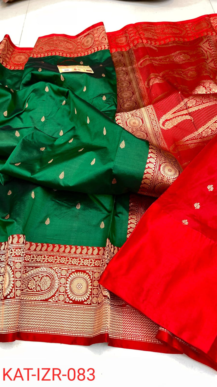 Pure Katan silk Saree with Antique Zari Work Saree.