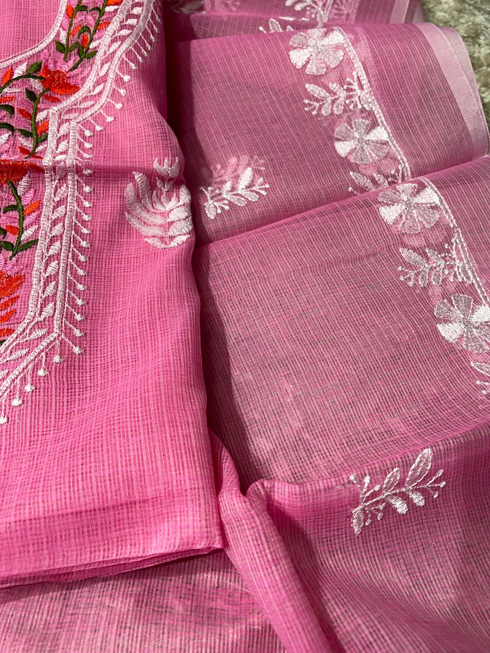 Kota Doriya Embroidery  Work Unstitched Suit