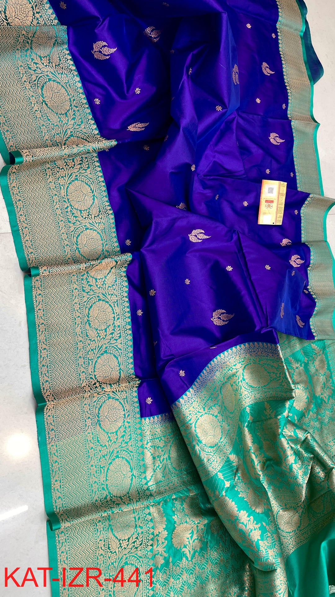 Pure Katan Silk Saree With Antique Zari Work Saree.