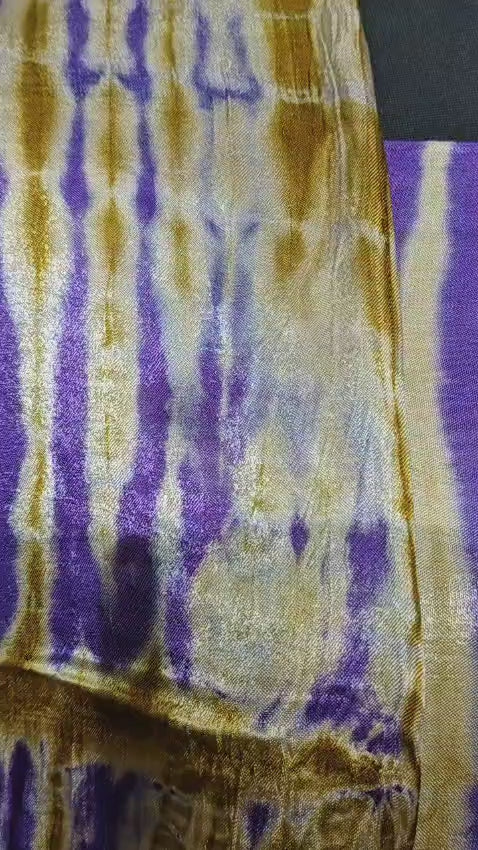 Pure Modal Silk Ajrakh Hend Block Zari Pallu Weaved 2pc Unstitched Suit