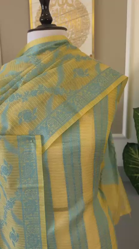 Pure Banarasi  Kota Tissue Dupion Silk Unstitched Suit