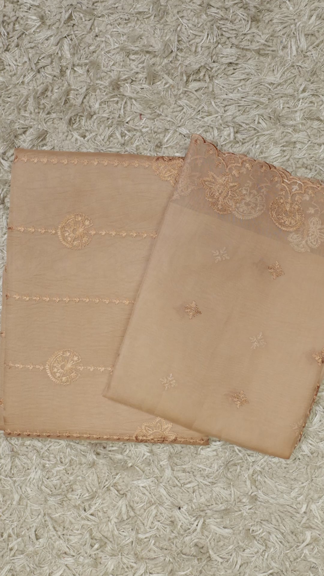 Pure Organza silk chikankari work unstitched Suit