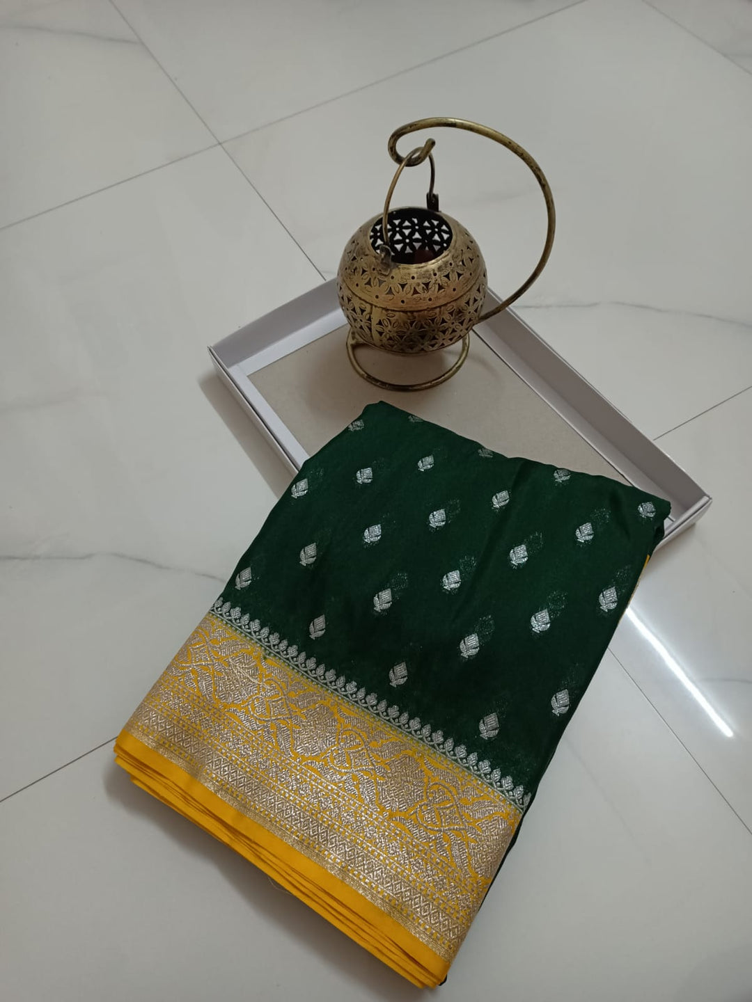 Banarasi Handloom Weaved Khaddi Georgette Saree with Zari Work