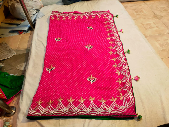 Traditional Gota Patti Leheriya Saree