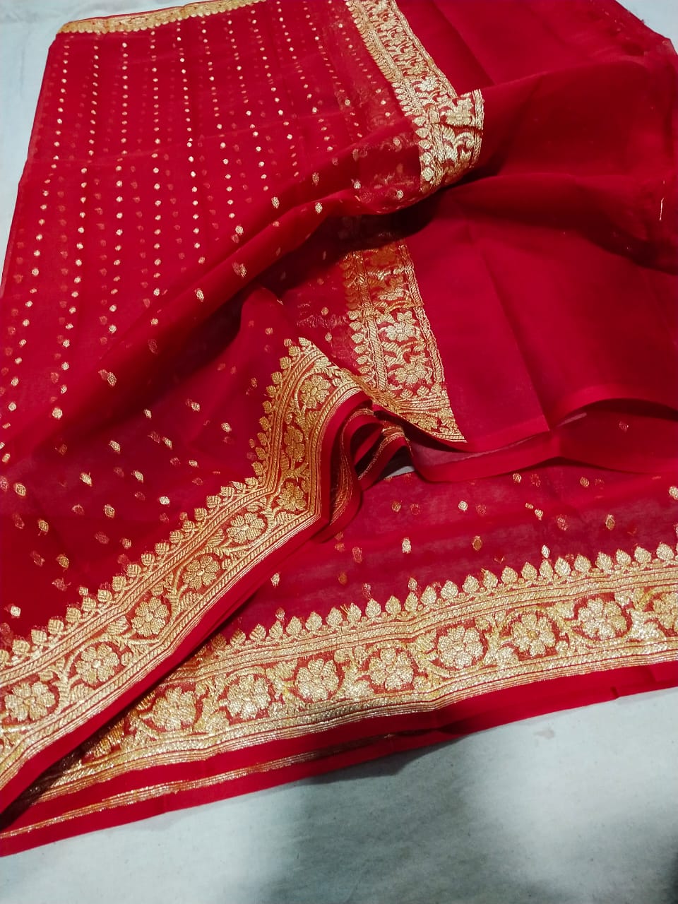 Pure Banarasi Khaddi Chiffon Dupatta