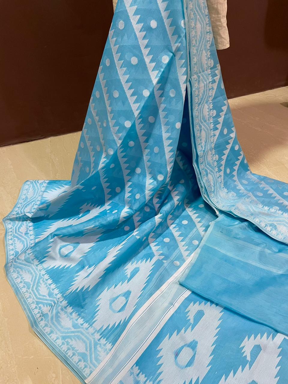 Pure  Banarasi Cotton Silk Saree With Blouse  ( length- 6.3 meter )