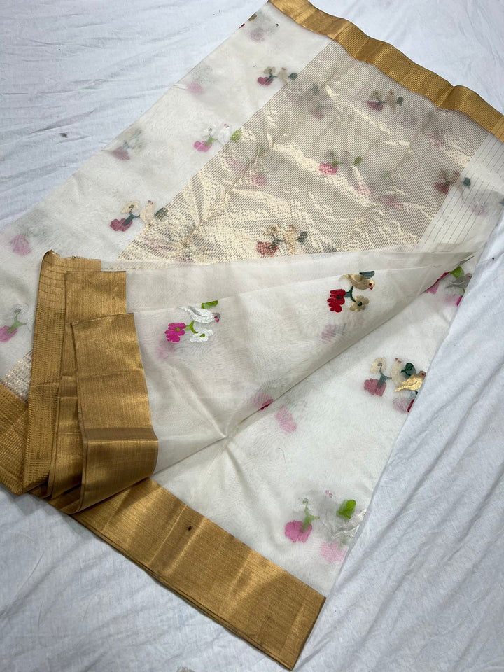 Pure Chanderi Handloom Silk by Silk Saree