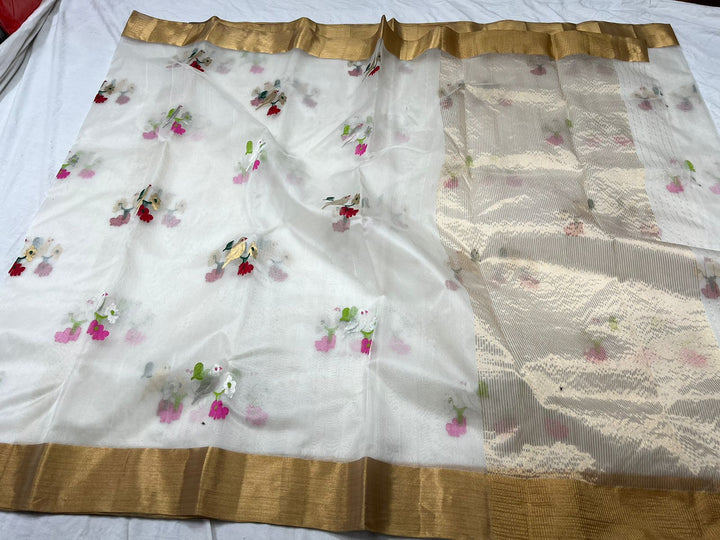 Pure Chanderi Handloom Silk by Silk Saree