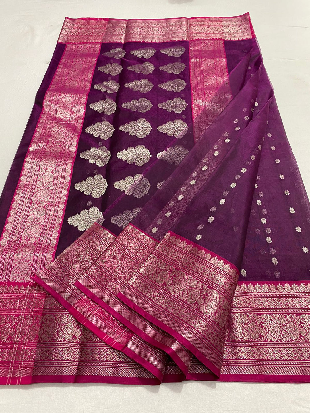 Pure Chanderi Handloom Silk by Silk Saree