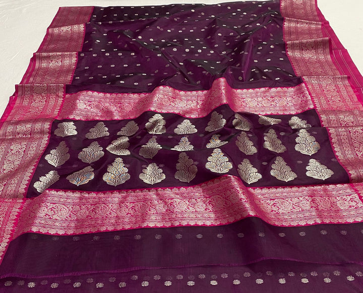 Pure Chanderi Handloom Silk by Silk Saree