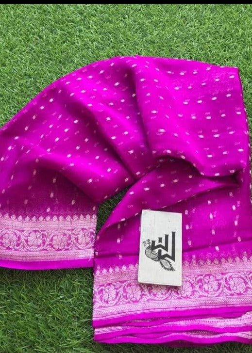 Pure Banarasi Khaddi Chiffon Dupatta