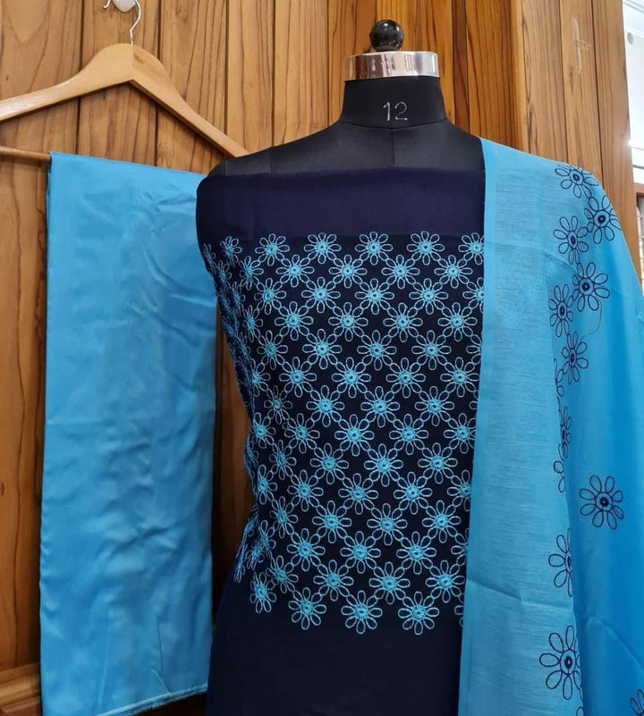 Pure Khaddi Cotton Embroidered Unstitched With Dupatta