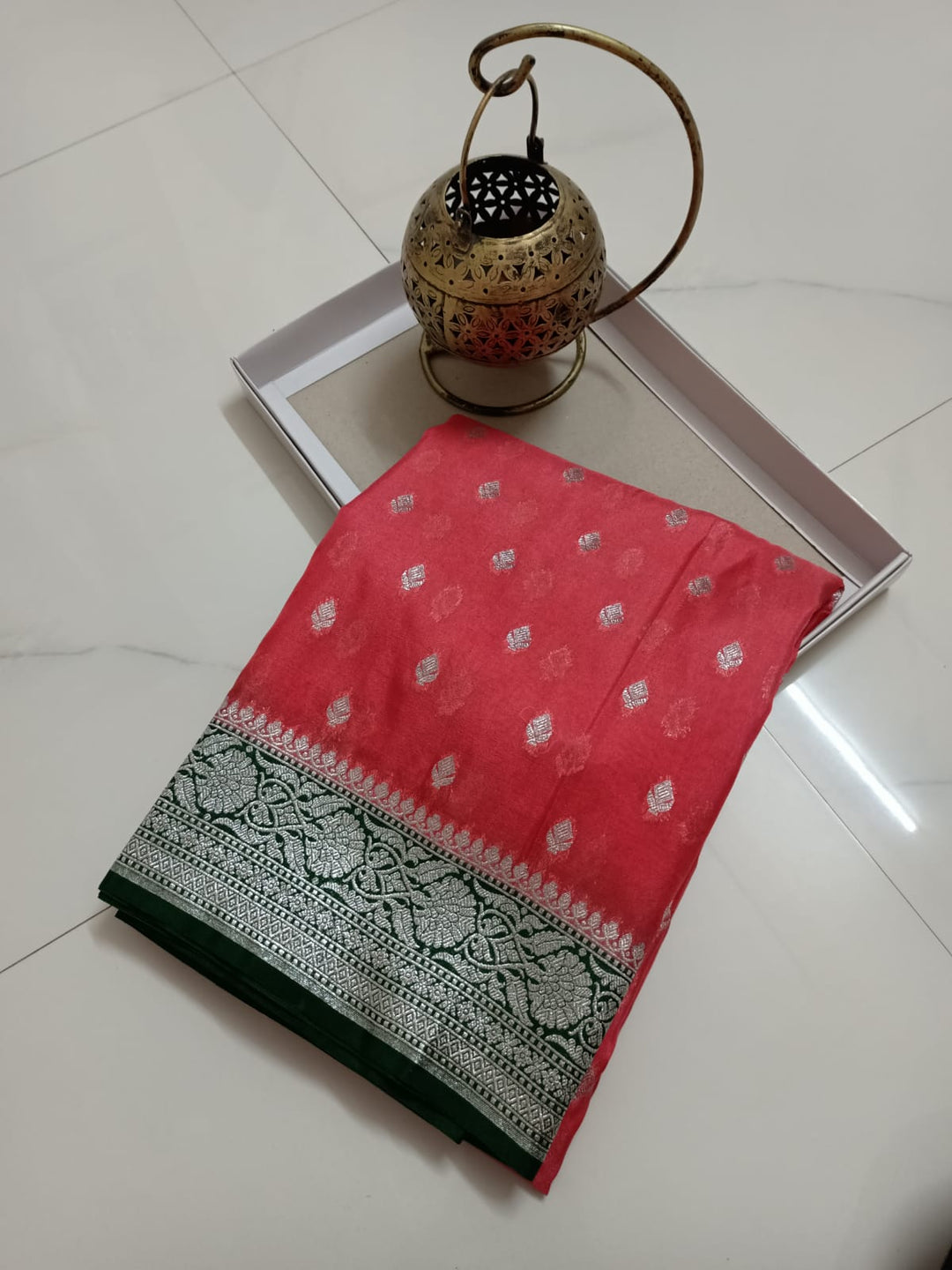 Banarasi Handloom Weaved Khaddi Georgette Saree with Zari Work