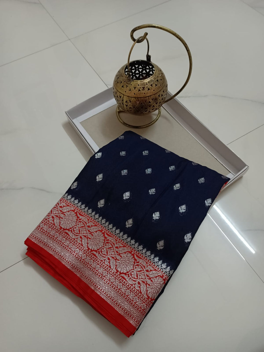 Banarasi Handloom Weaved Khaddi Georgette Saree with Zari Work