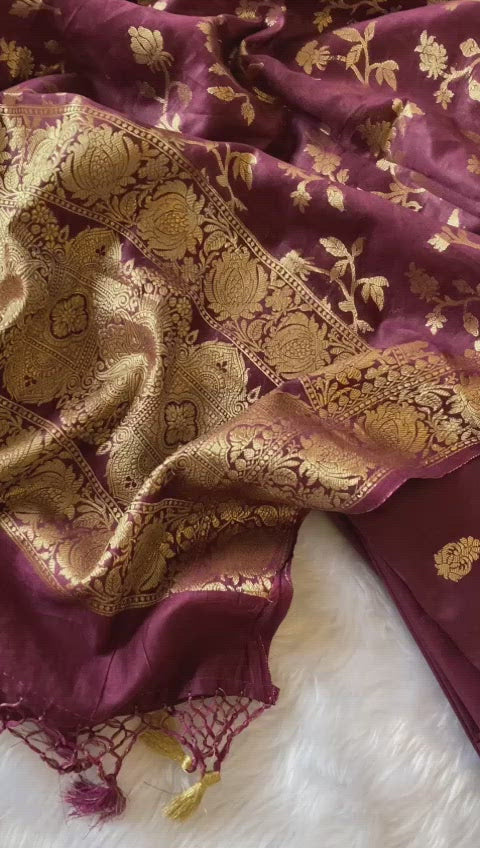 Pure Banarasi Chanderi Silk Buti Unstitched Suit With Chanderi Zari Dupatta