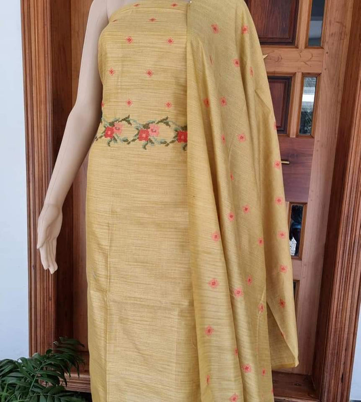 Pure Khaddi Cotton Embroidered Unstitched With Dupatta