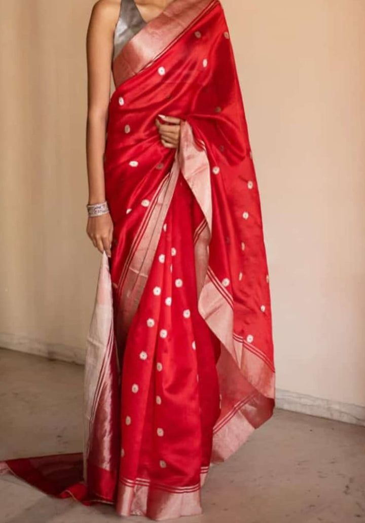 Pure Chanderi Handloom Silk by Silk Saree