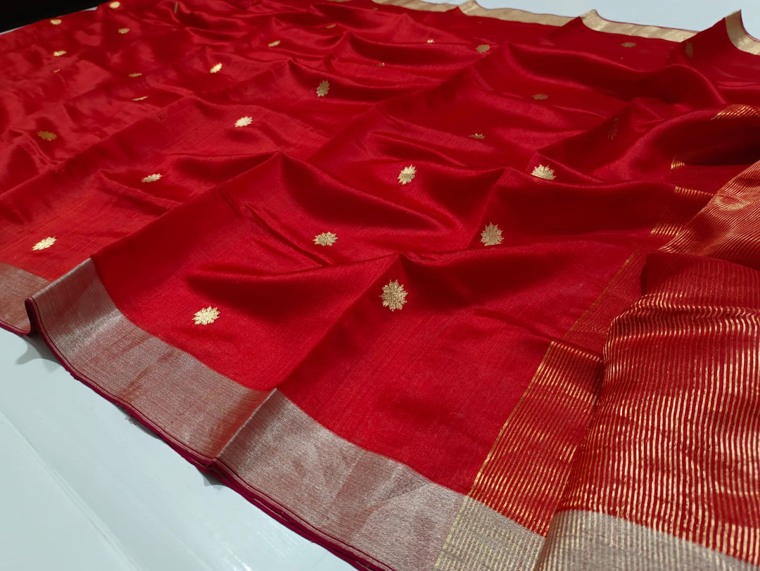 Pure Chanderi Handloom Silk by Silk Saree