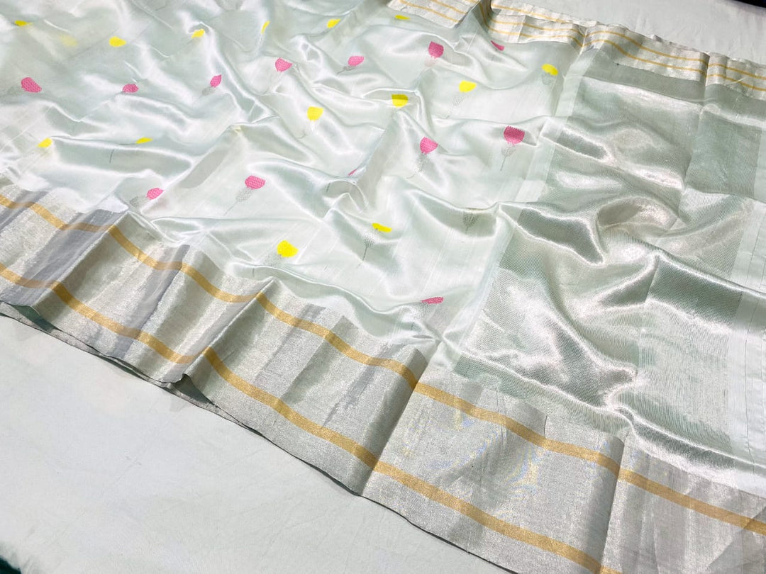 Pure Chanderi Handloom Silk by Silk Saree