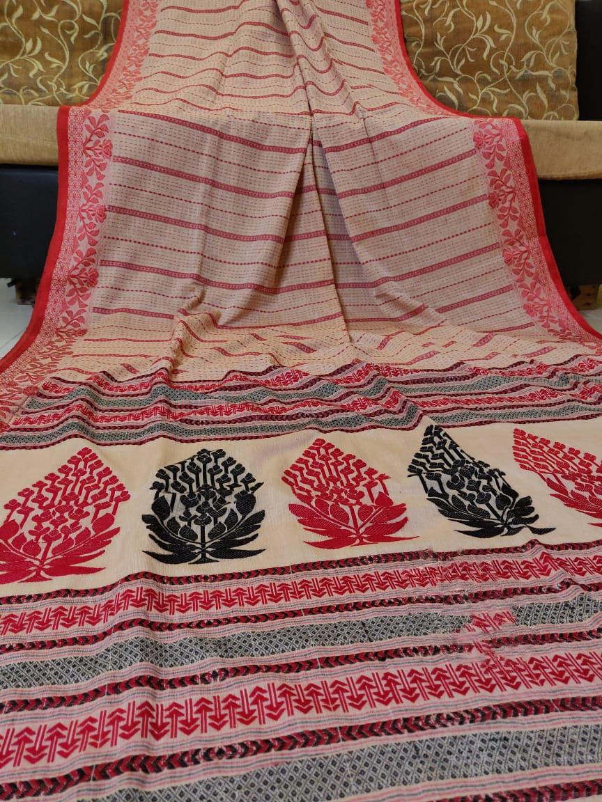 Pure Mercerise Cotton Baluchari Design saree  ( Length- 6.3 meter )