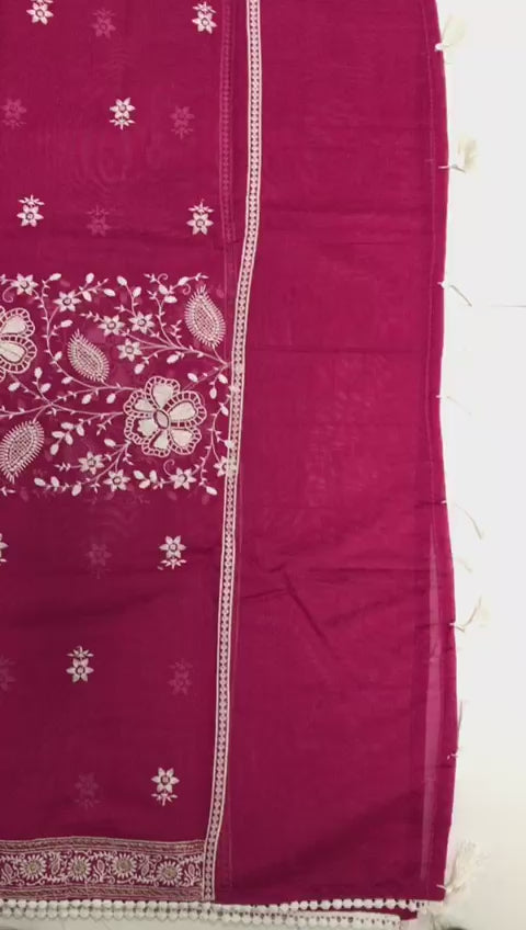 Pure Banarasi Mercerized Chanderi zari Buti weaved Unstitched Suit With Pure Mercerized Chanderi Zari weaved Dupatta.