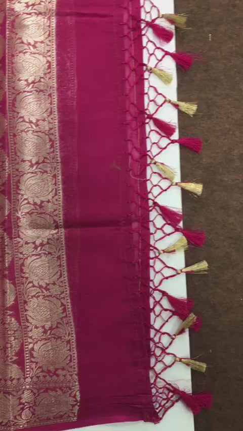 Pure Banarasi Resham Chanderi SilK Unstitched Suit With Resham Chanderi- Dupatta.