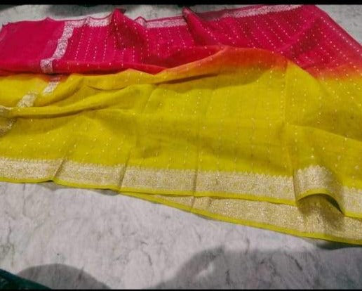 Pure Banarasi Khaddi Chiffon Dupatta