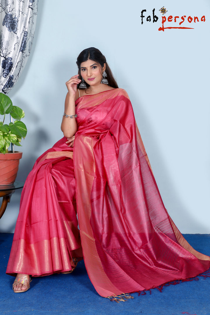 Pure Moonga Silk Saree With Running Blouse