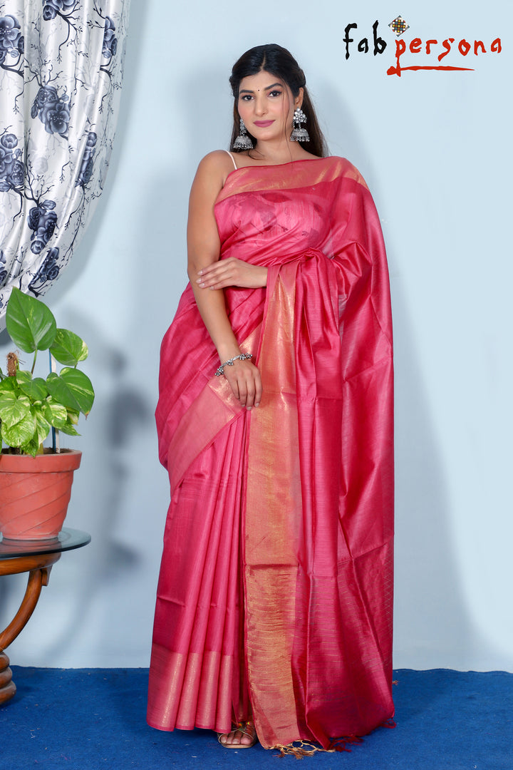 Pure Moonga Silk Saree With Running Blouse