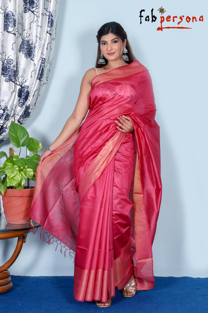 Pure Moonga Silk Saree With Running Blouse