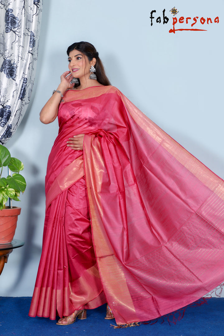 Pure Moonga Silk Saree With Running Blouse