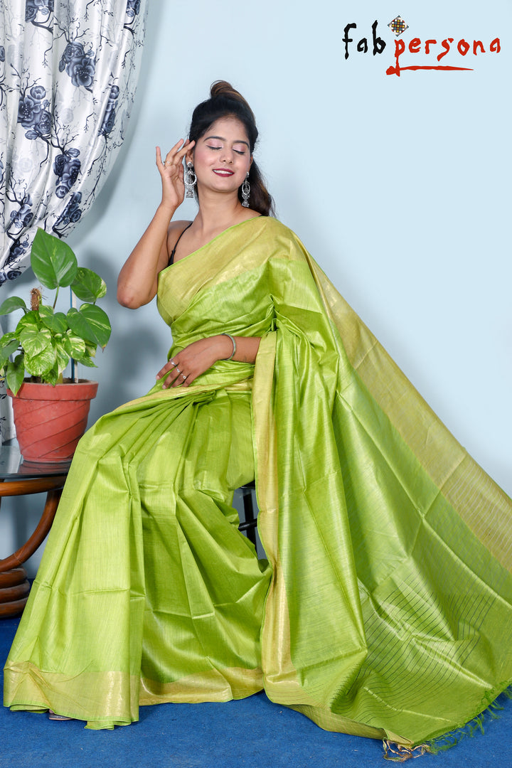 Pure Moonga Silk Saree With Running Blouse