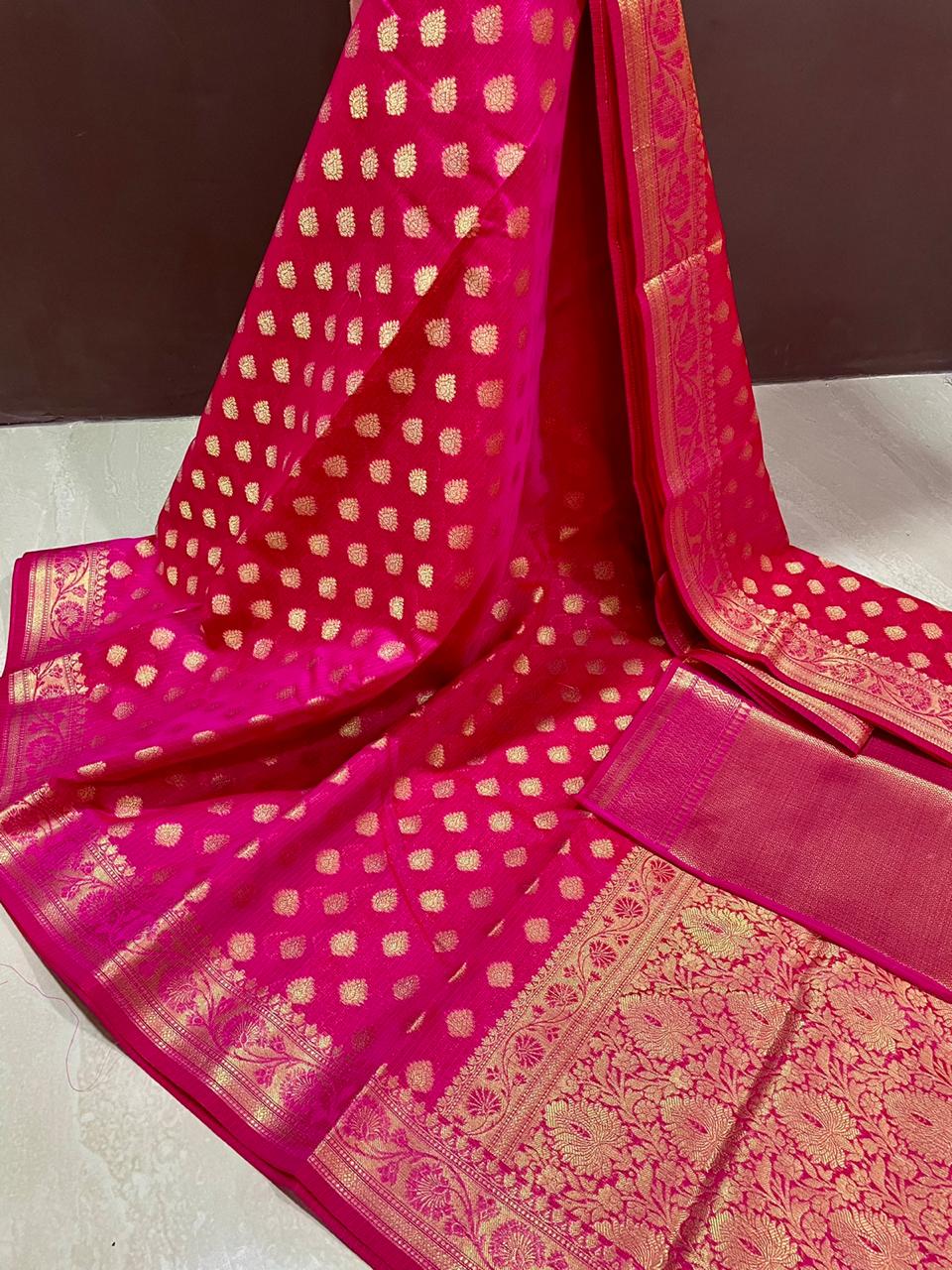 Pure Banarasi Cotton silk Saree ( length- 6.3 meter )