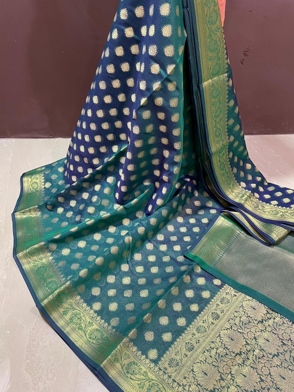 Pure Banarasi Cotton silk Saree ( length- 6.3 meter )
