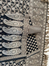 Pure Cotton silk unstitched suit with cotton silk Dupatta.