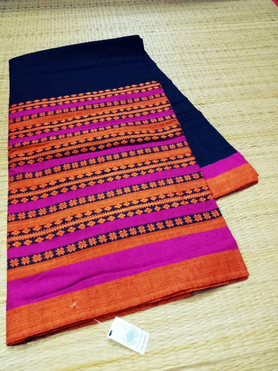 Pure Khaddi Cotton Silk saree . ( length- 6.3 meter )