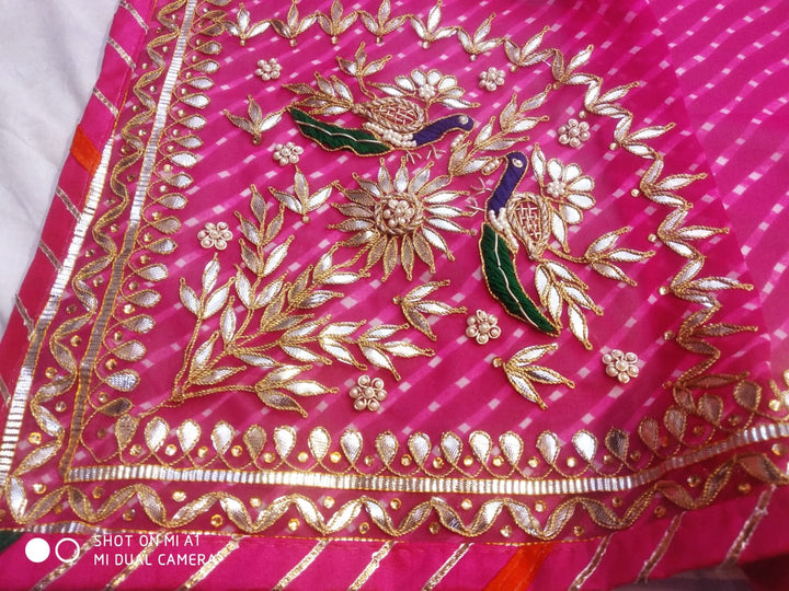 Traditional Gota Patti Leheriya Saree