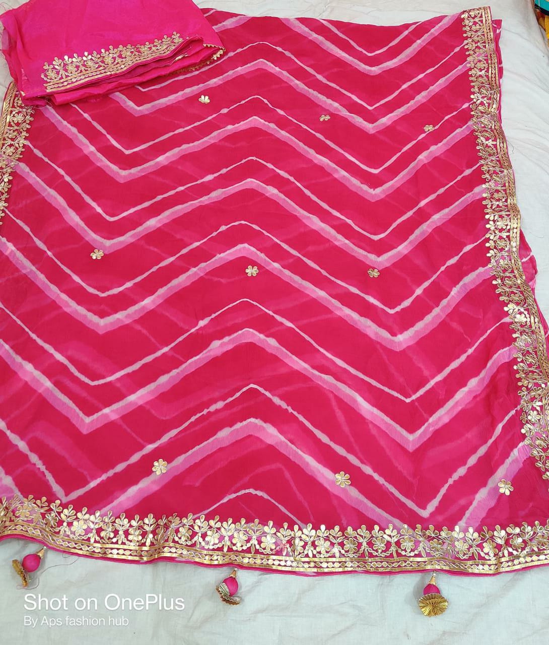 Details 63+ gota patti saree myntra best