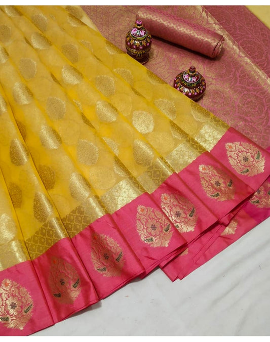 Cotton Silk  saree Meenakari Work With Blouse. ( length- 6.3 meter )
