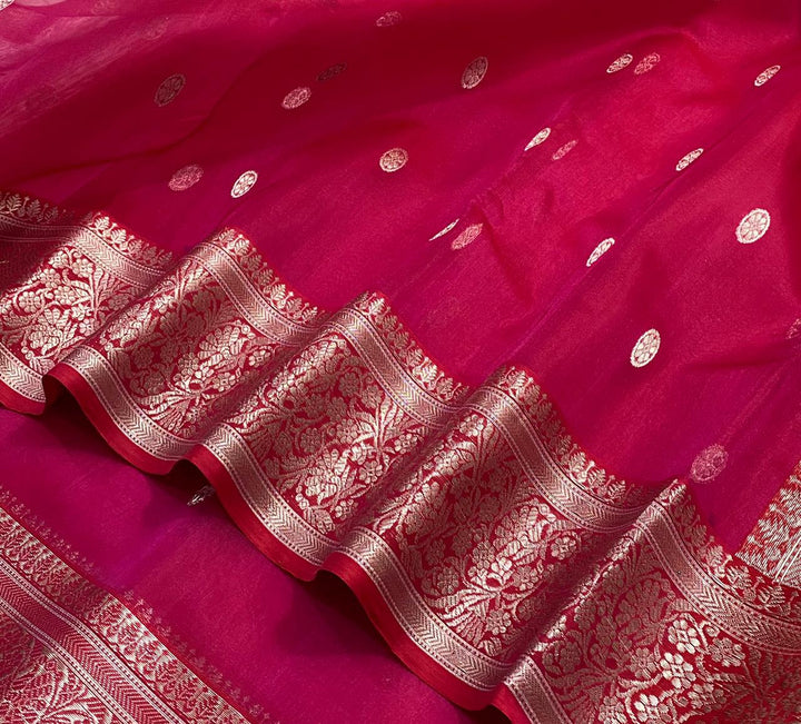 Pure Chanderi Handloom Silk by Silk Saree