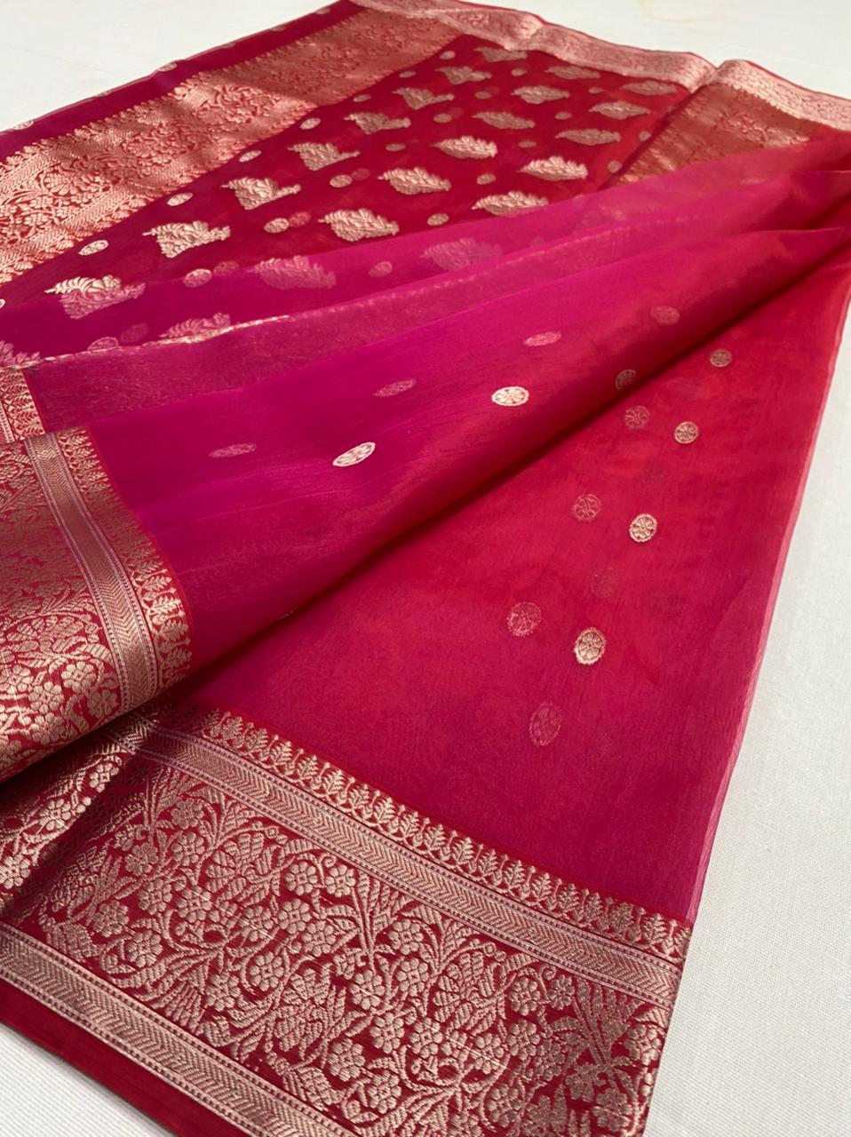 Pure Chanderi Handloom Silk by Silk Saree