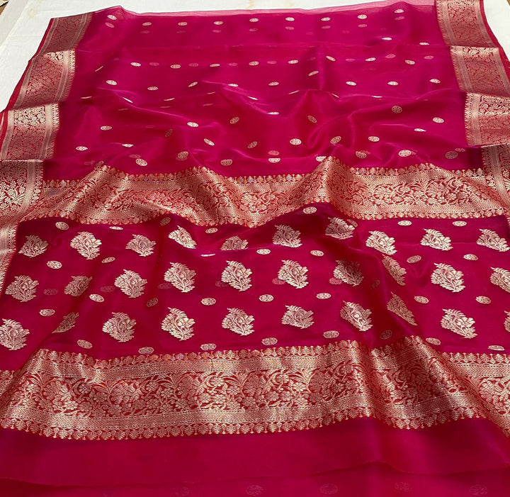 Pure Chanderi Handloom Silk by Silk Saree