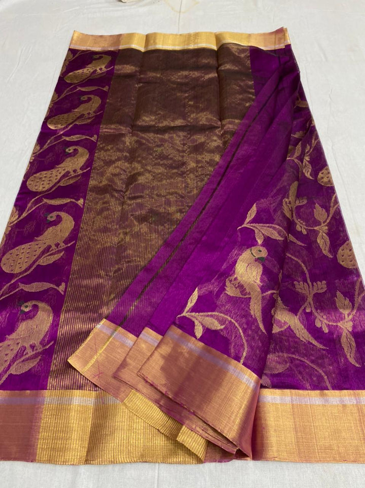 Pure Chanderi Handloom Silk by Silk Saree