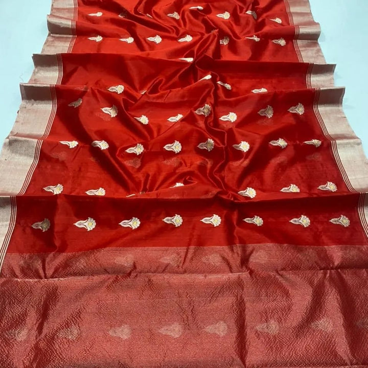 Pure Chanderi Handloom Silk by Silk Saree