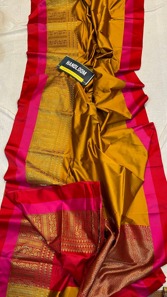 Maheswari Silk Saree With Running Blouse ( length- 6.3 meter )
