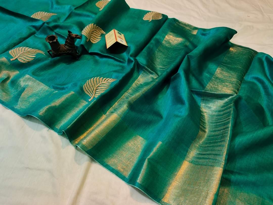 Pure Kota Staple Embroidery Saree With Blouse.