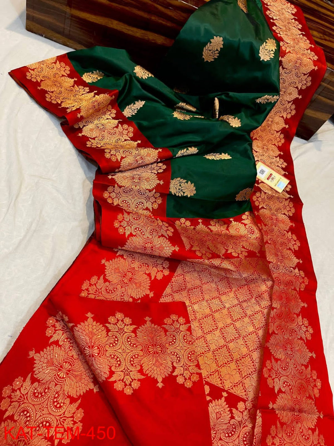 Pure Katan Silk Saree with Antique zari Work