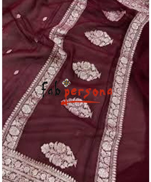 Pure Khaddi Chiffon Georgette Saree (6.2 meter)